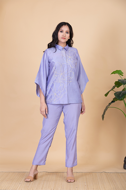 Chambray & Co.'S Anae Vegan Silk Coord Set