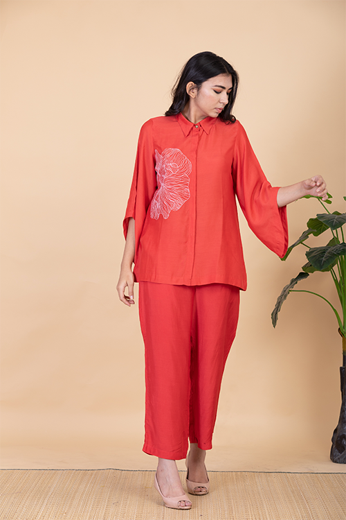 Chambray & Co.'S Kyla Vegan Silk Coord Set - Image 4