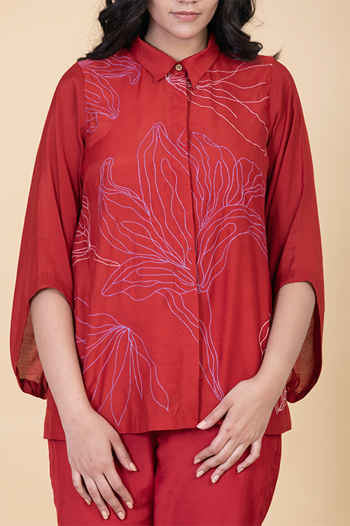 Chambray & Co.'S Elsa Vegan Silk Coord Set - Image 2