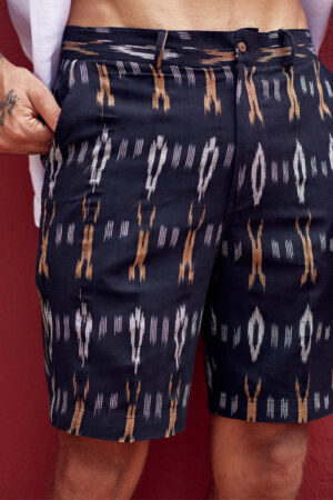 Okhai 'Truth' Pure Cotton Ikat Shorts (Inseam 8)