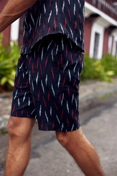 Okhai 'Belief' Pure Cotton Ikat Shorts (Inseam 8) - Image 2
