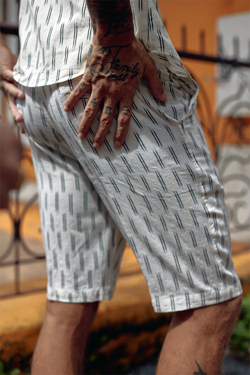 Okhai 'Genuine' Pure Cotton Ikat Shorts (Inseam 10) - Image 5