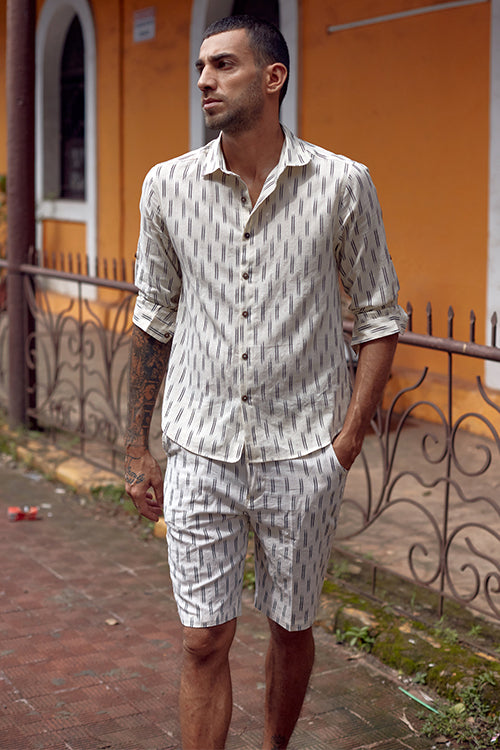 Okhai 'Genuine' Pure Cotton Ikat Shorts (Inseam 10) - Image 6