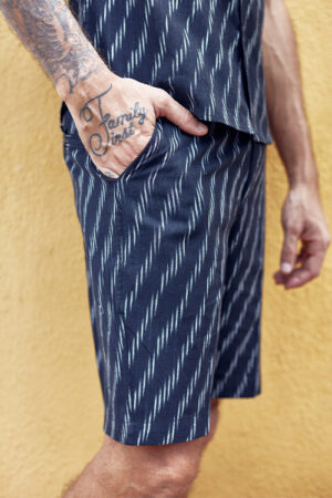 Okhai 'Assurance' Pure Cotton Ikat Shorts (Inseam 8)