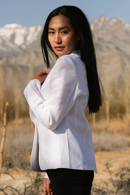Okhai 'Mallipoo' Linen Cotton Blazer - Image 4