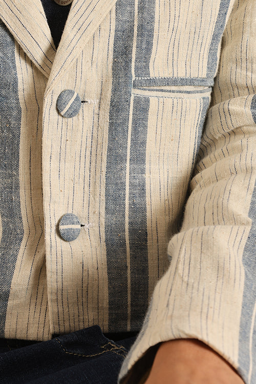 Okhai 'Pride' Pure Cotton Handwoven Blazer - Image 7