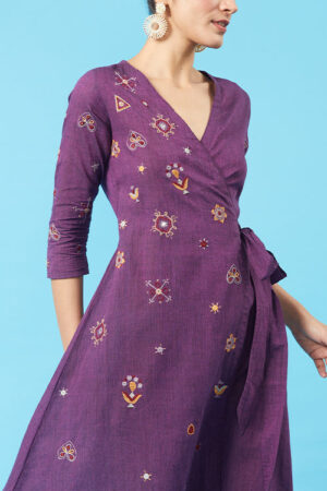 Okhai 'Bedazzle' Kutch Embroidered Wrap Dress