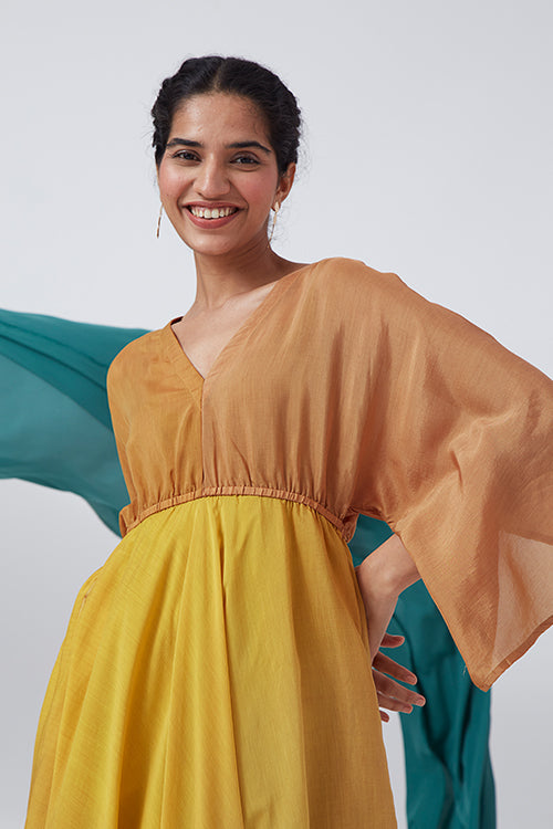 Okhai 'Parisian Dream' Ombre V-Neck Silk Blend Dress - Image 2