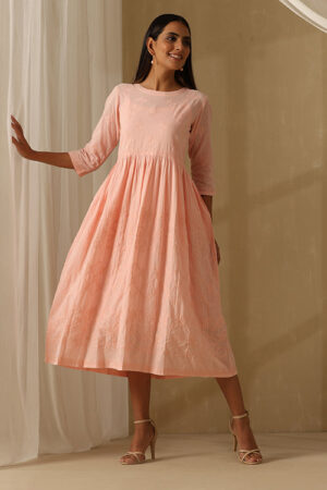 Okhai Rehmat Chikankari Pure Cotton Dress