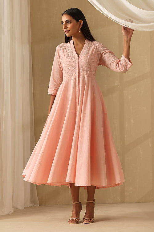Okhai Dilkash Chikankari Pure Cotton Dress - Image 8