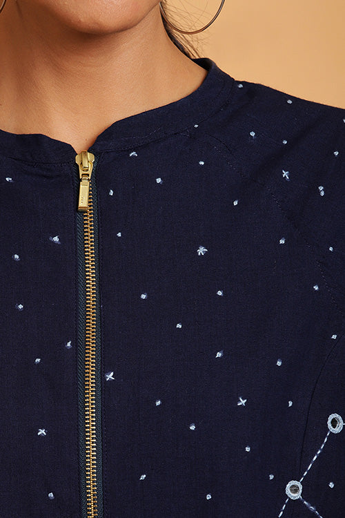 Okhai 'Moonlight' Embroidered Cotton Bomber Jacket - Image 3