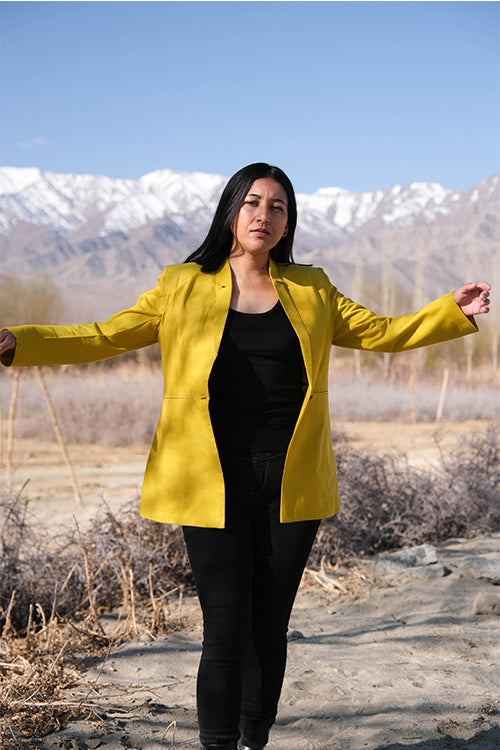 Okhai 'Dry Laburnum' Pure Cotton Blazer - Image 7