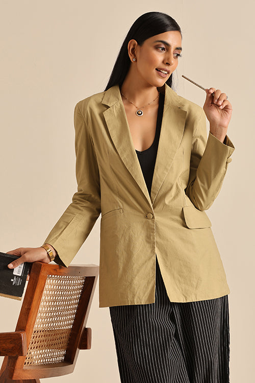 Okhai 'Serene' Herbal Dyed Pure Cotton Blazer - Image 7