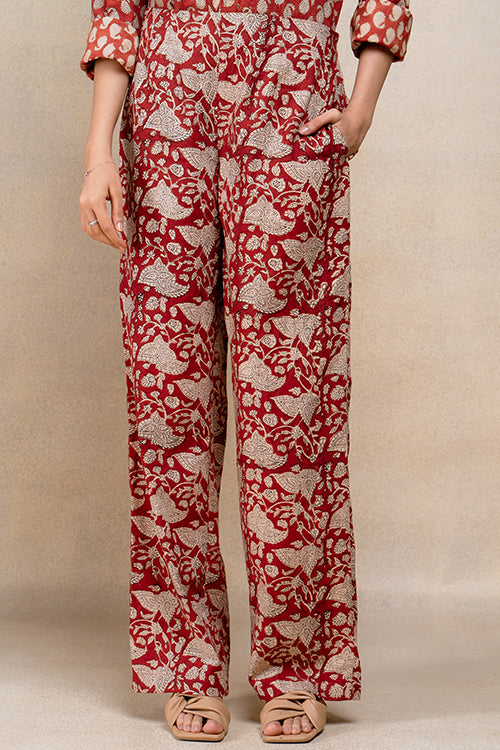 Okhai Maeve Handblock Printed Pure Cotton Pants - Image 2
