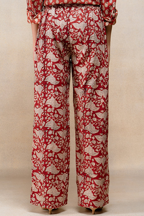 Okhai Maeve Handblock Printed Pure Cotton Pants - Image 3