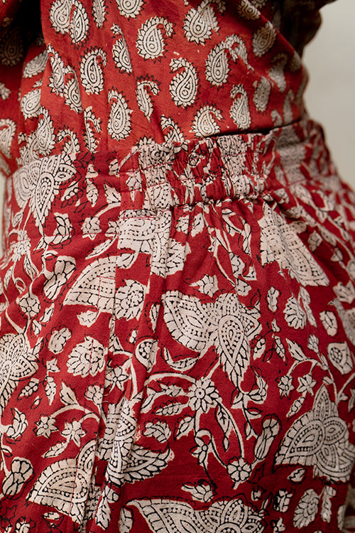 Okhai Maeve Handblock Printed Pure Cotton Pants - Image 4