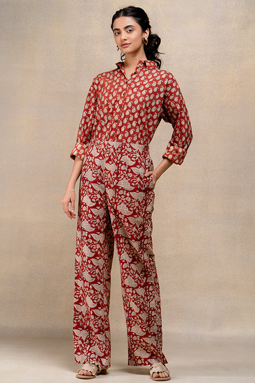Okhai Maeve Handblock Printed Pure Cotton Pants - Image 5
