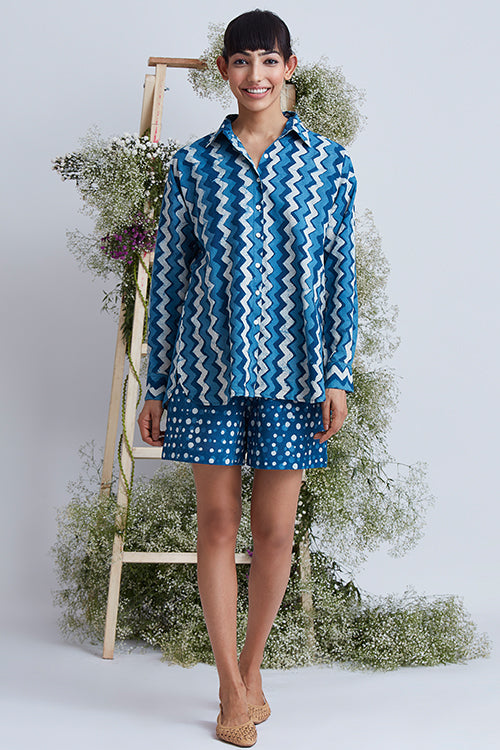 Okhai 'Seaway' Hand Block Printed Pure - Image 2