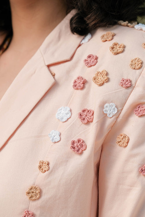 Okhai 'Revival' Pure Cotton Hand Embroidered Blazer - Image 2