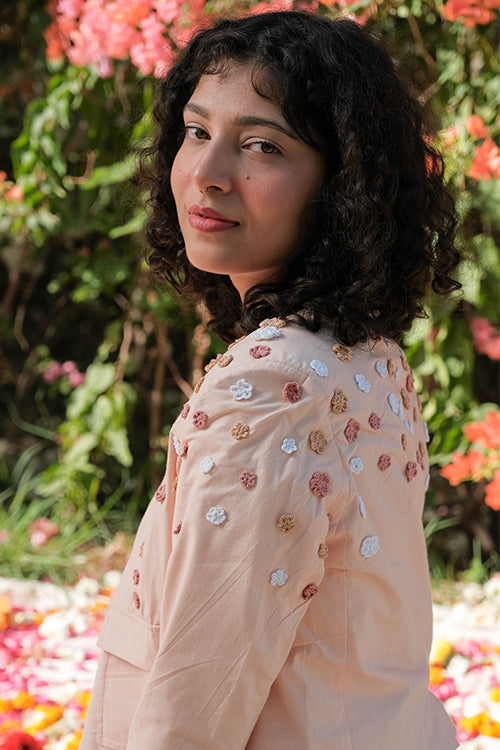 Okhai 'Revival' Pure Cotton Hand Embroidered Blazer - Image 3