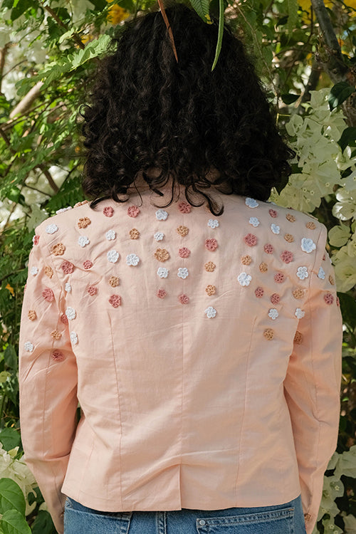 Okhai 'Revival' Pure Cotton Hand Embroidered Blazer - Image 4