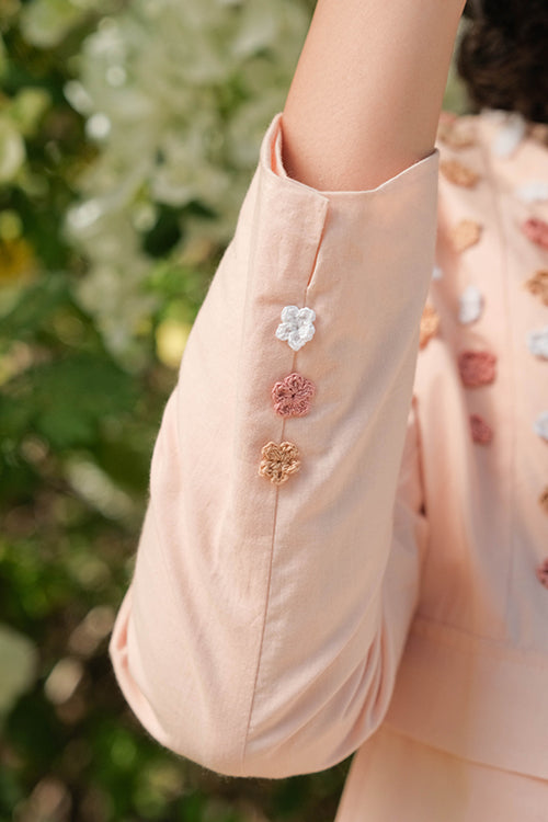 Okhai 'Revival' Pure Cotton Hand Embroidered Blazer - Image 6