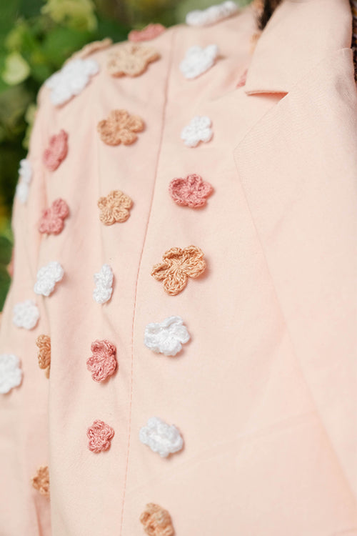 Okhai 'Revival' Pure Cotton Hand Embroidered Blazer - Image 7