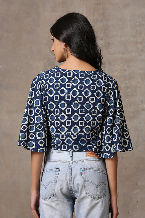 Okhai 'Blossoming' Pure Cotton Hand Block Printed Top - Image 4