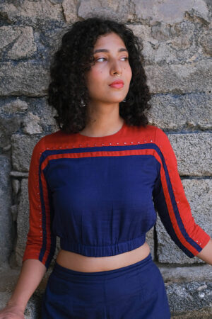 Okhai Olympia Hand Embroidered Pure Cotton Mul Top
