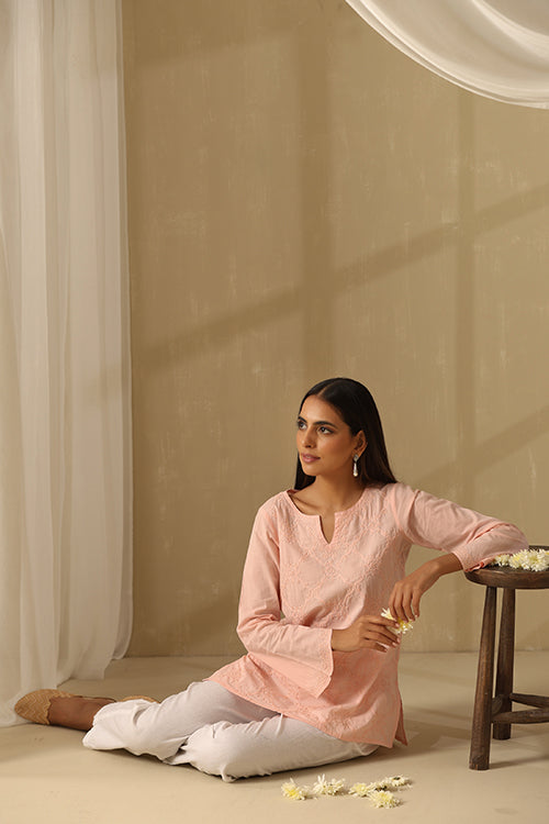 Okhai Aayat Chikankari Pure Cotton Top - Image 7