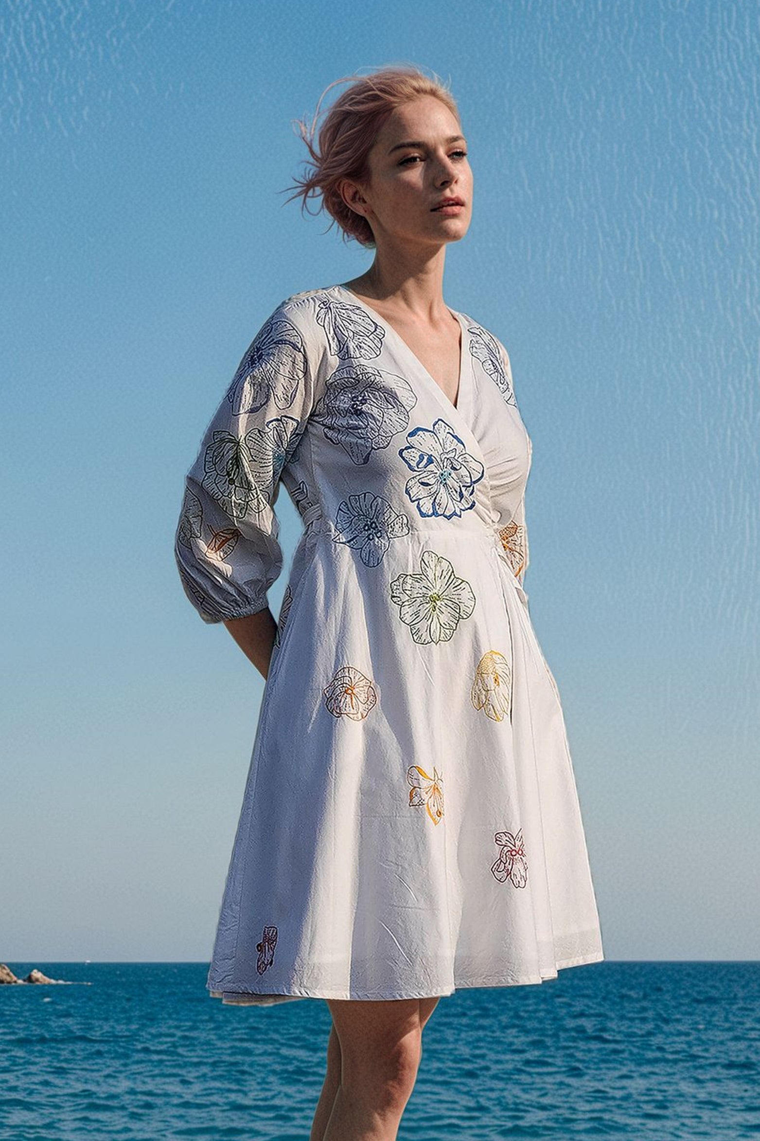 Okhai 'Delilah' Hand Embroidered and Mirrorwork Dress - Image 9