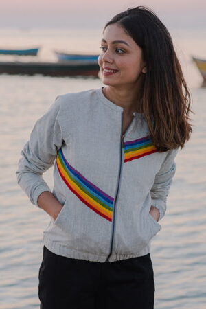 Okhai 'Sunbeam' Cotton Slub Bomber Jacket