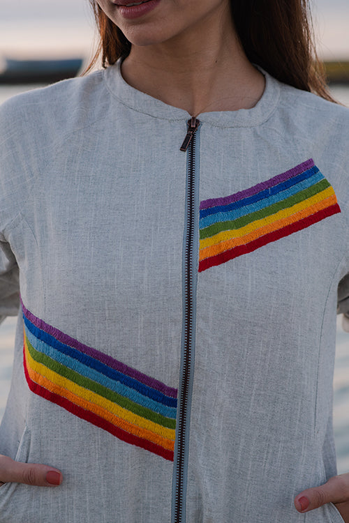 Okhai 'Sunbeam' Cotton Slub Bomber Jacket - Image 3